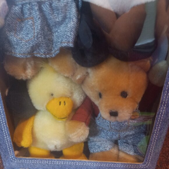 Blue Jean Teddy Bear Baby Nursery Musical Bear Duck Crib Mobile Brahms Lullaby - Picture 3 of 16